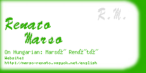 renato marso business card